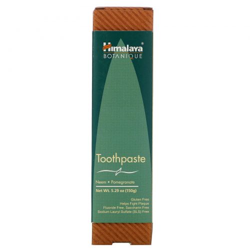 Himalaya Herbal Healthcare, Botanique, зубная паста, ним, гранат, без фтора, 5,29 унции (150 г)