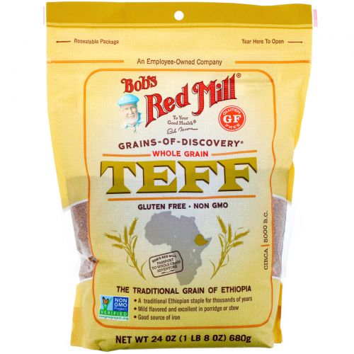 Bob's Red Mill, Тефф, цельное зерно, 680 г (24 унции)