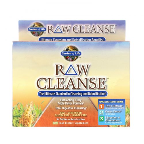 Garden of Life, RAW Cleanse, The Ultimate Standard in Cleansing and Detoxification, 3 Part Program