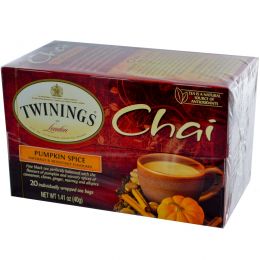 Twinings, Чай со специями, Пикантная тыква, 20 чайных пакетиков, 1,41 унции (40 г)