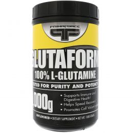 Primaforce, Glutaform, 100% L-глутамин, Без вкусовых добавок, 1000 г