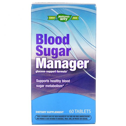 Nature's Way, Blood Sugar Manager, регулятор уровня сахара в крови, 60 таблеток