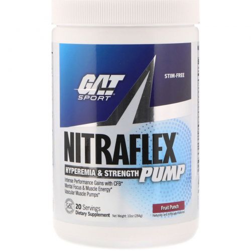 GAT, Nitraflex Pump, Fruit Punch, 10 oz (284 g)