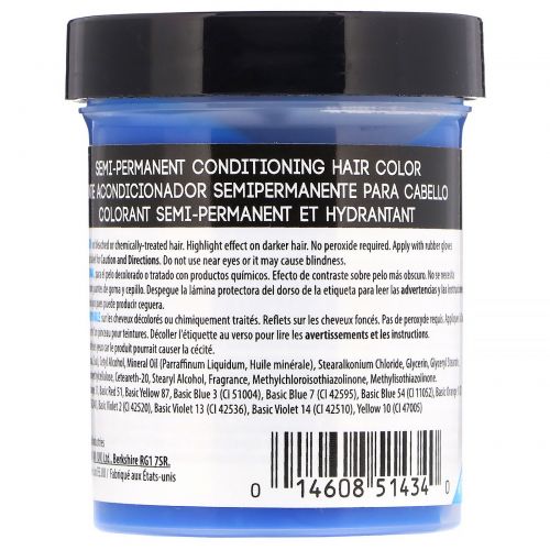 Punky Colour, Semi-Permanent Conditioning Hair Color, Lagoon Blue, 3.5 fl oz (100 ml)