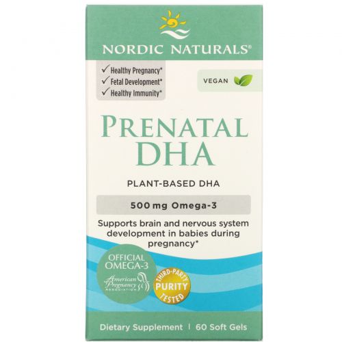 Nordic Naturals, Prenatal DHA, 500 mg, 60 Soft Gels