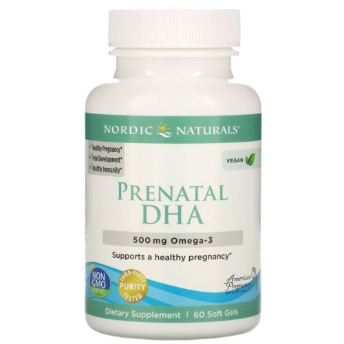 Nordic Naturals, Prenatal DHA, 500 mg, 60 Soft Gels