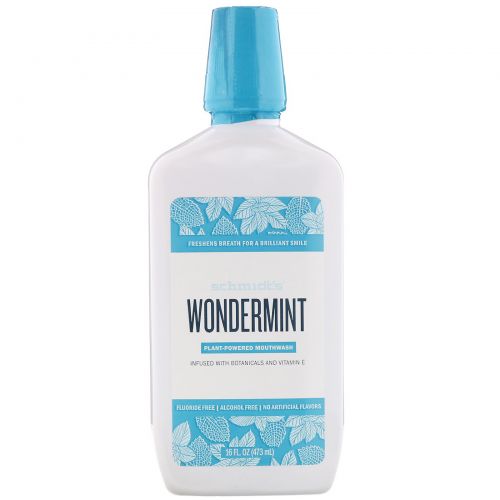 Schmidt's Naturals, Plant-Powered Mouthwash, Wondermint, 16 fl oz (473 ml)