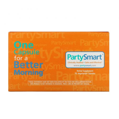 Himalaya Herbal Healthcare, PartySmart, 10 пакетов, по 1 капсуле в каждом