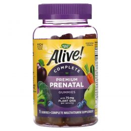 Nature's Way, Alive! Prenatal Vitamins, 75 Gummies