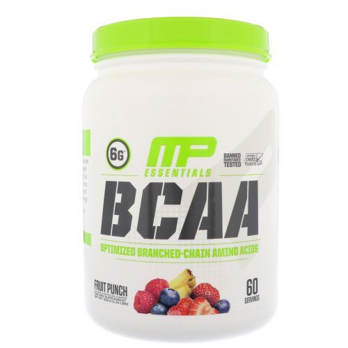 MusclePharm, BCAA Essentials, Fruit Punch,  1.14 lbs (516  g)