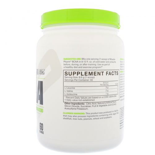 MusclePharm, BCAA Essentials, Fruit Punch,  1.14 lbs (516  g)