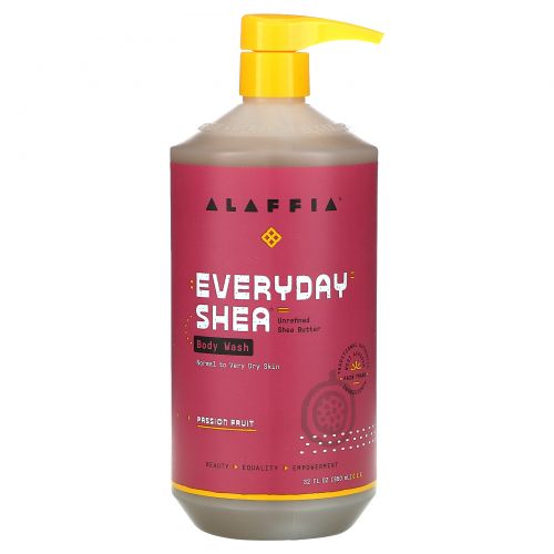 Everyday Shea, Увлажняющий очищающий гель для тела, Маракуйя, 32 унции (950 мл)