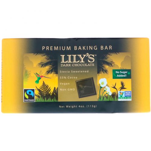 Lily's Sweets, Premium Baking Bar, Dark Chocolate, 4 oz (113 g)