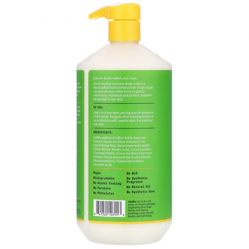 Everyday Coconut, Body Lotion, Ultra Hydrating, Dry/Extra Dry Skin, Coconut Lime, 32 fl oz (950 ml)