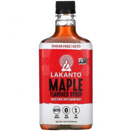 Lakanto, Monkfruit Sweetened Maple Flavored Syrup, 13 fl oz (384 ml)