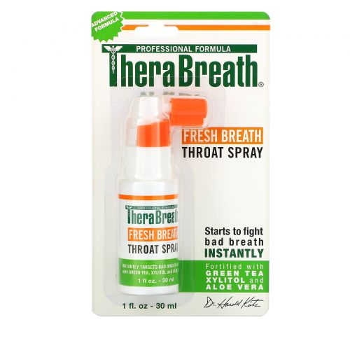 TheraBreath, Свежее дыхание, спрей для горла, 1 жидкая унция (30 мл)