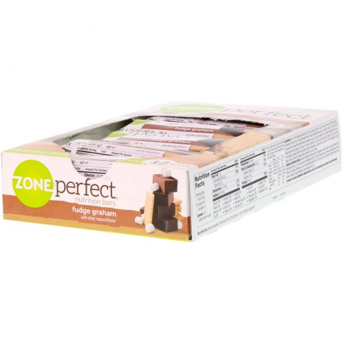 ZonePerfect, Классические полностью натуральные питательные батончики, Fudge Graham, 12 батончиков, 1,76 унции (50 г) каждый