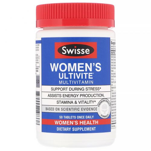 Swisse, Women's Ultivite, мультивитаминная добавка для женщин, 50 таблеток