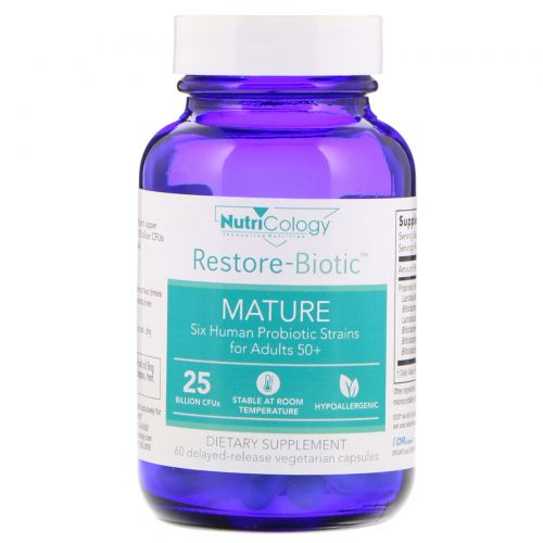 Nutricology, Restore-Biotic Mature, 60 Delayed-Release Vegetarian Capsules