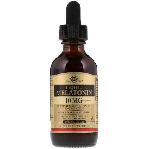 Solgar, Liquid Melatonin, 10mg, Natural Black Cherry, 2oz