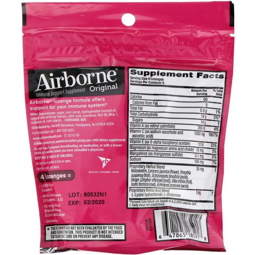 AirBorne, Lozenges, Berry, 20 Individually Wrapped Lozenges