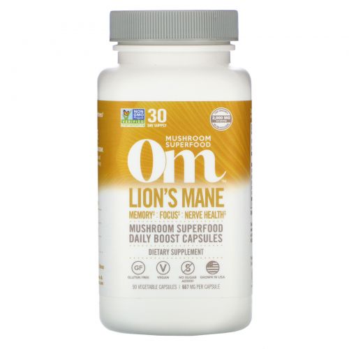 Organic Mushroom Nutrition, Lions's Mane, 667 mg, 90 Vegetarian Capsules