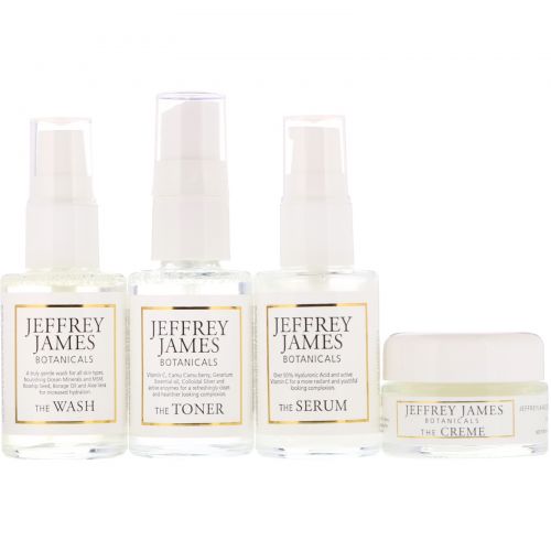 Jeffrey James Botanicals, Deluxe Travel Set, 4 Piece Set