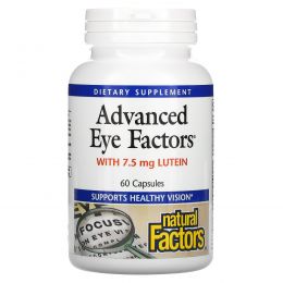 Natural Factors, Современные факторы для глаз, с 15 мг лютеина, 60 капсул