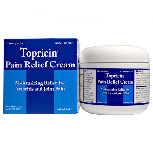 Topricin, Противовоспалительный крем от боли и травм, 4.0 oz