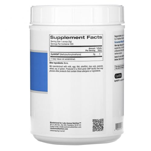 Lake Avenue Nutrition, OptiMSM Flakes, 35 oz (992 g)