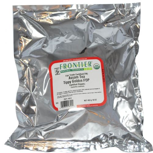 Frontier Natural Products, Натуральный чай ассам, золотистый типсовый категории FOP, 16 унций (453 г)