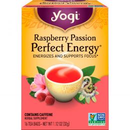 Yogi Tea, Raspberry Passion, Perfect Energy, 16 Tea Bags, 1.12 oz (32 g)