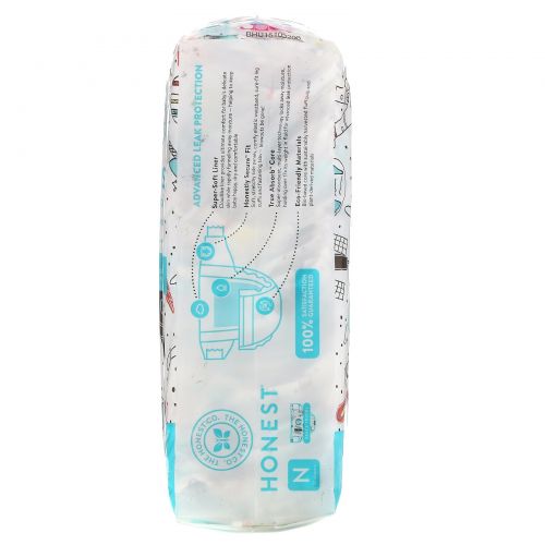 The Honest Company, Honest Diapers, Super-Soft Liner, Newborn, Space Travel, Up to 10 Pounds, 32 Diapers