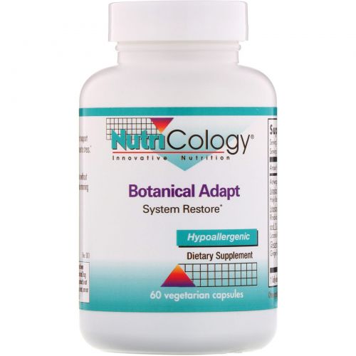 Nutricology, Botanical Adapt, восстановление системы, 60 вегетарианских капсул