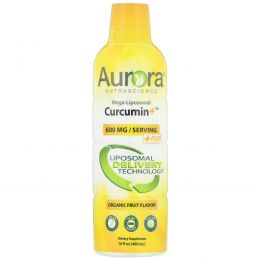 Aurora Nutrascience, Mega-Liposomal Curcumin+, Organic Fruit Flavor, 600 mg, 16 fl oz (480 ml)