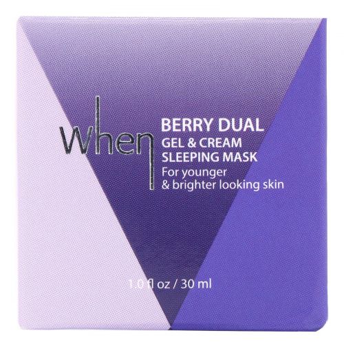 When Beauty, Berry Dual Gel & Cream Sleeping Mask, 1.0 fl oz (30 ml)