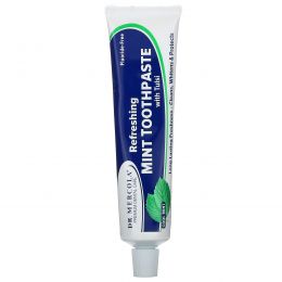 Dr. Mercola, Refreshing Mint Toothpaste with Tulsi, Fluoride-Free, Cool Mint, 3 oz (85 g)