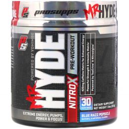 ProSupps, Mr. Hyde, Nitro X, предтренировочный комплекс, синий фруктовый лед, 7,8 унц. (222 г)