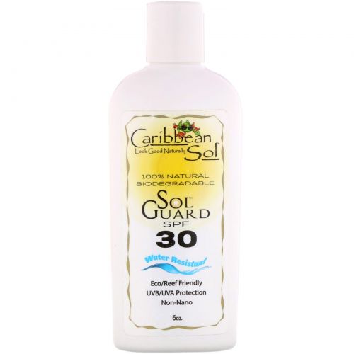 Caribbean Solutions, SolGuard SPF 30, водостойкий, 6 унц.