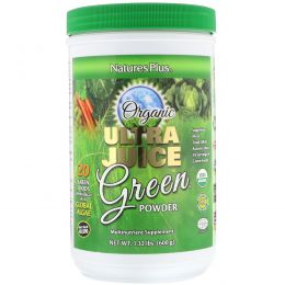 Nature's Plus, Органический Зеленый Порошок Ultra Juice, 1,32 фунта (600 г)