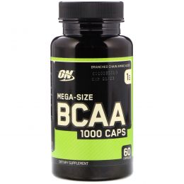 Optimum Nutrition, Аминокислотный комплекс BCAA 1000 Caps, большая упаковка, 1 г, 60 капсул