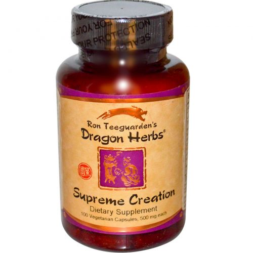 Dragon Herbs, Supreme Creation, 500 мг, 100 растительных капсул