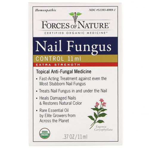 Forces of Nature, Средство от грибка ногтей Nail Fungus Control, с повышенной силой действия, 11 мл