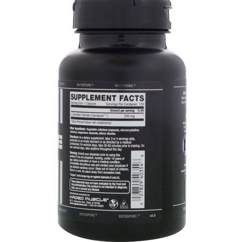 Kaged Muscle, L-Carnitine, 120 Vegetable Capsules