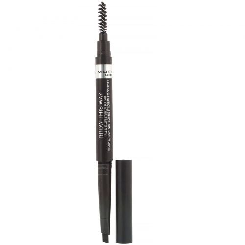 Rimmel London, Карандаш для бровей Brow This Way, оттенок 004 мягкий черный, 0,25 г