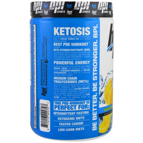 BPI Sports, Best Pre Workout, Blue Lemon Ice, 11.11 oz (315 g)