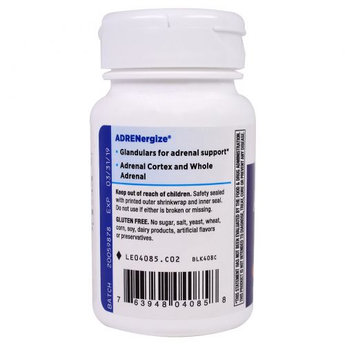 Enzymatic Therapy, ADRENergize, энергия, 50 капсул