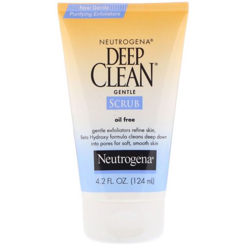 Neutrogena, Deep Clean, Gentle Scrub, Oil Free, 4.2 fl oz (124 ml)