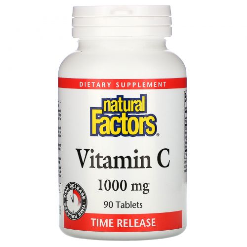 Natural Factors, Vitamin C, 1,000 mg, 90 Time Release Tablets