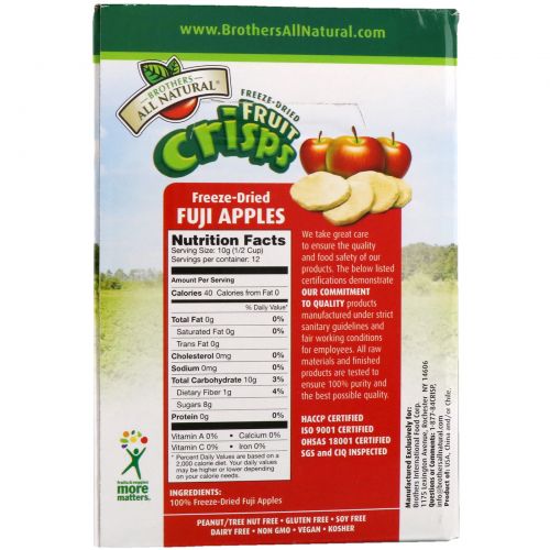 Brothers-All-Natural, Fuji Apple, 12 bags (.35 oz each)